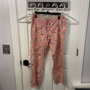 Vintage VERA BRADLEY Capri Melon Pajama Pants in Paisley Print